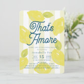 That's Amore Hand-Painted Lemon Bridal Shower Einladung (Stehend Vorderseite)
