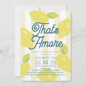 That's Amore Hand-Painted Lemon Bridal Shower Einladung (Vorderseite)