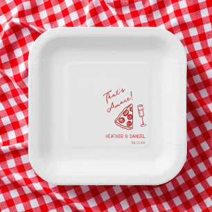 That's Amore Hochzeit Italien Pizza Party Pizza Ba Pappteller