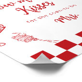 That's Amore How many kisses Italian theme Poster (Ecke)