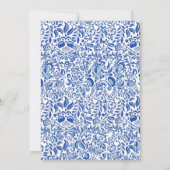 That's Amore Italian Blue Tile Retro Bridal Shower Einladung (Rückseite)