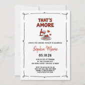 That's Amore Italian Bridal Shower Whimsical Red Einladung (Vorderseite)