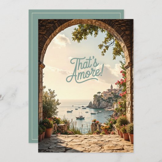 That's Amore Italian Coast Bridal Shower Einladung (Vorne/Hinten)