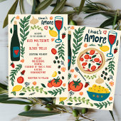 That's Amore Italian Food Charming CUSTOM Wedding  Programm