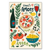 That's Amore Italian Food Charming CUSTOM Wedding  Tischnummer (Rückseite)