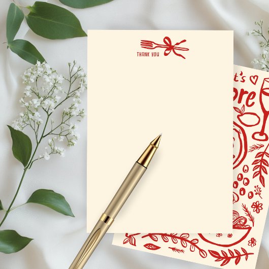 That's Amore Italian Food CUSTOM Bridal SHower Dankeskarte