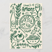 That's Amore Italian Food CUSTOM Bridal SHower  Einladung (Rückseite)