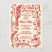 That's Amore Italian Food CUSTOM Bridal Shower Postkarte (Vorderseite)