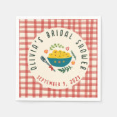 That's Amore Italian Food CUSTOM BRIDAL SHOWER Serviette (Vorderseite)