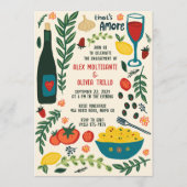 That's Amore Italian Food CUSTOM Engagement Party Einladung (Vorderseite)