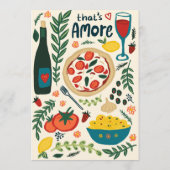 That's Amore Italian Food CUSTOM Plaid Wedding Einladung (Rückseite)