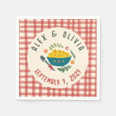 That's Amore Italian Food CUSTOM Plaid Wedding  Serviette (Vorderseite)