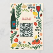 That's Amore Italian Food CUSTOM QR Wedding Party Einladung (Rückseite)