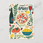 That's Amore Italian Food CUSTOM Wedding QR code Begleitkarte (Rückseite)