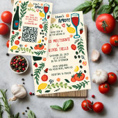 That's Amore Italian Food CUSTOM Wedding QR code Begleitkarte