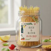 That's Amore Italian Food CUSTOM Wedding  Quadratischer Aufkleber