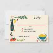 That's Amore Italian Food CUSTOM Wedding  RSVP Karte (Vorderseite)