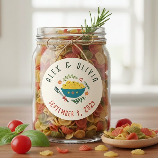 That's Amore Italian Food CUSTOM Wedding  Runder Aufkleber