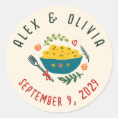 That's Amore Italian Food CUSTOM Wedding  Runder Aufkleber (Vorderseite)