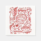 That's Amore Italian Food Cute BRIDAL SHOWER Serviette (Vorderseite)