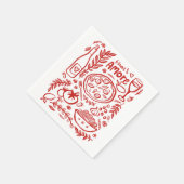 That's Amore Italian Food Cute BRIDAL SHOWER Serviette (Ecke)