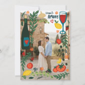 That's Amore Italian Food SAVE THE DATE Engagement Einladung (Rückseite)