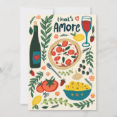 That's Amore Italian Food SAVE THE DATE Engagement Einladung (Rückseite)