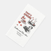 That's Amore Italian Funky Wedding Bridal Shower  Serviette (Ecke)