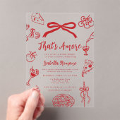 That's Amore Italian Hand drawn Bridal Shower Acryleinladungen (Insitu (Handheld))