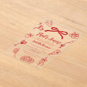 That's Amore Italian Hand drawn Bridal Shower Acryleinladungen (Ablage )