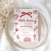 That's Amore Italian Hand drawn Bridal Shower Einladung