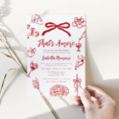 That's Amore Italian Hand drawn Bridal Shower Einladung