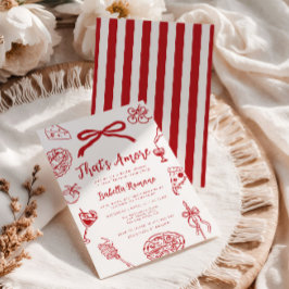 That's Amore Italian Hand drawn Bridal Shower Einladung