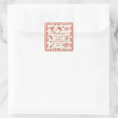 That's Amore Italian Hand Drawn Bridal Shower Quadratischer Aufkleber (Tasche)