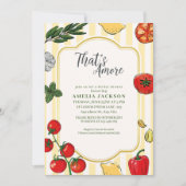 Thats amore Italian pizza and pasta bridal shower Einladung (Vorderseite)