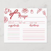 Thats Amore Italian theme Bridal Recipe card (Vorderseite)