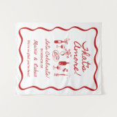 That's Amore Italian Theme Engagement Party Sign Wandteppich (Vorderseite (Horizontal))