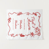 That's Amore Italian Theme Rehearsal Dinner Sign Wandteppich (Vorderseite (Horizontal))