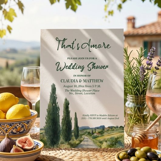 That's Amore Italian View Wedding Shower Einladung