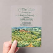 That's Amore Italian Vineyard Rehearsal Dinner Acryleinladungen (Insitu (Handheld))