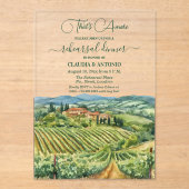 That's Amore Italian Vineyard Rehearsal Dinner Acryleinladungen (Vorderseite)