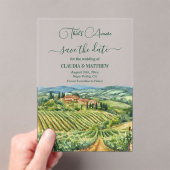 That's Amore Italian Vineyard Save the Date Acryleinladungen (Insitu (Handheld))