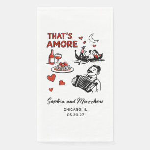 That's Amore Italienische Funky Hochzeit Brautpart Serviette