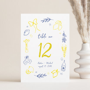 That's Amore Italienische Hochzeit 5x7 Tischnummer