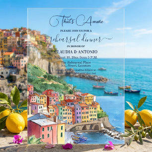 That's Amore Italienische Riviera Probedinner Acryleinladungen