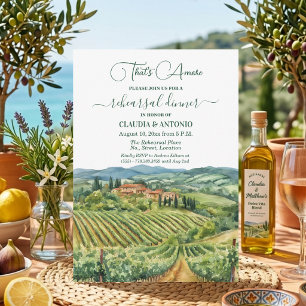 That's Amore Italienischer Weinberg-Probedinner Einladung
