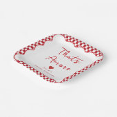 "That's Amore" Italienisches Brautparty Red Checke Pappteller (Gewinkelt)