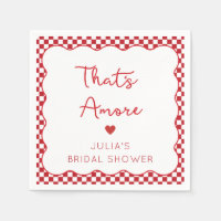 "That's Amore" Italienisches Brautparty Red Checke