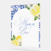 That's Amore Lemon Italian Blue Tile Bridal Shower Acrylschild (Winkel)