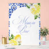 That's Amore Lemon Italian Blue Tile Bridal Shower Acrylschild (Hochzeit)